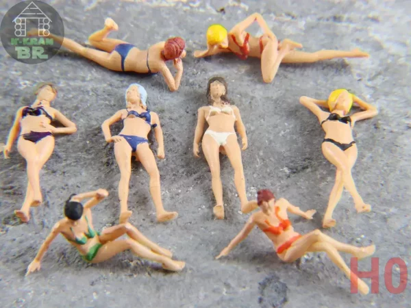 Frauen am Pool H0, Badende H0, Figuren, Modellbahnfiguren
