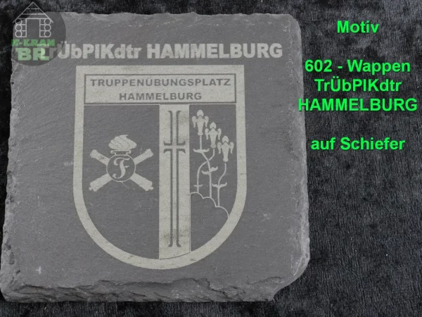 Untersetzer mit Wappen Truppenübungsplatzkommandantur Hammelburg Truppenübungsplatz TrÜbPlKdtr