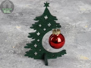 Baum mit Kugel Filz Weihnachtsdeko