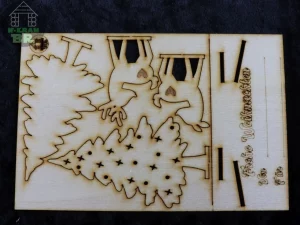 Wei83 Deko Weihnachten Karte Rehe