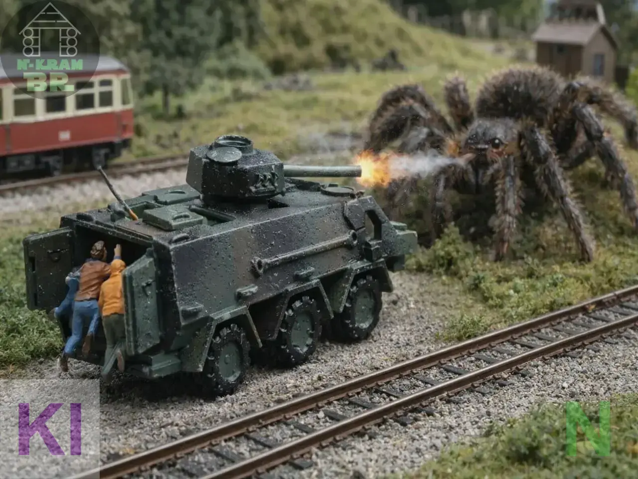 KI-Bild des Transportpanzers in einer Szene