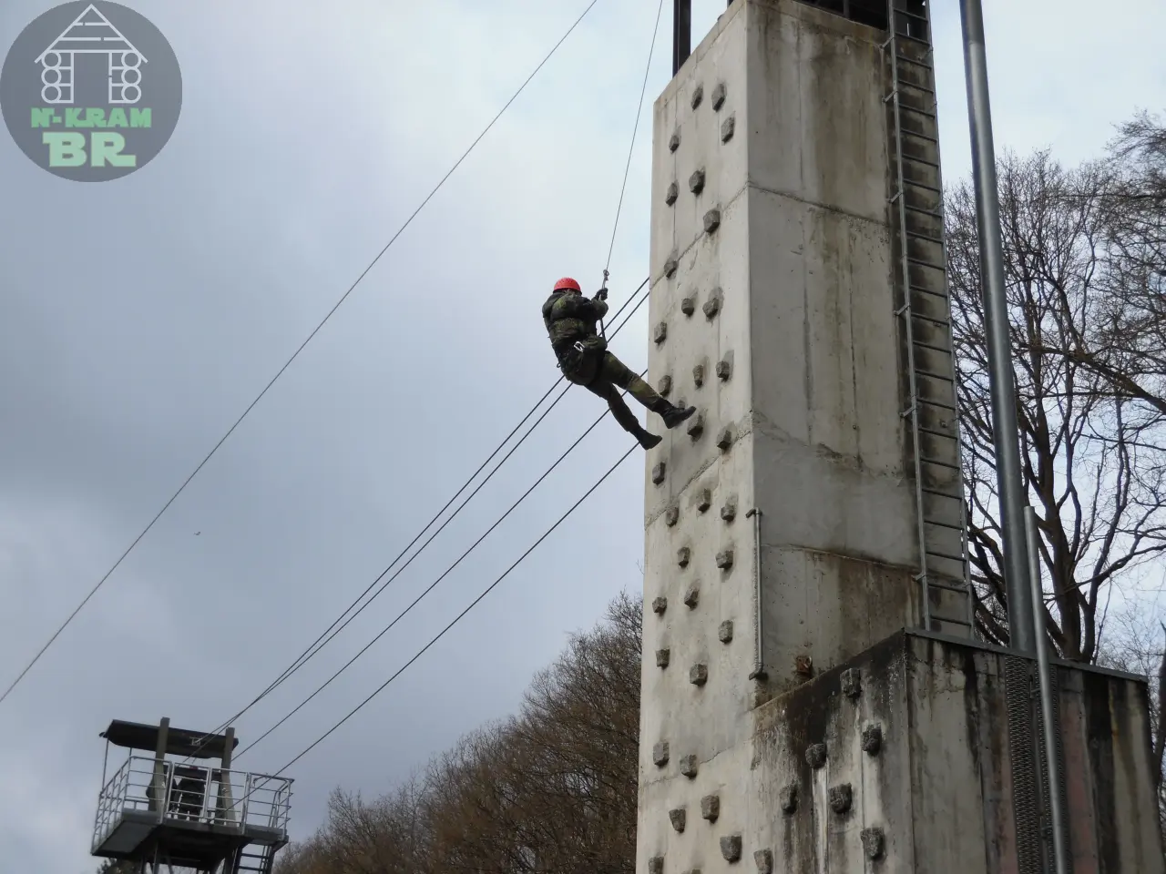 Beim Abseilen, TrÜbPl Hammelburg Mar 2015